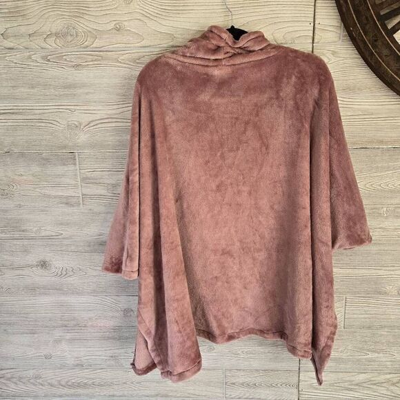 Easel Anthropologie Fleece Sweater Turtle Neck Pullover Poncho Womens SZ S NWT - Picture 5 of 6